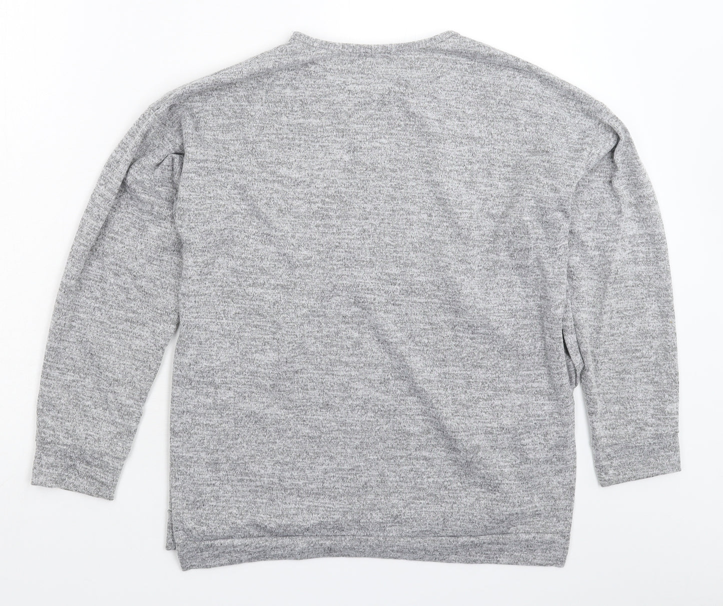 Boohoo Womens Grey  Knit Pullover Jumper Size 8