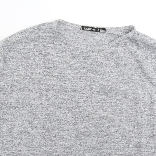 Boohoo Womens Grey  Knit Pullover Jumper Size 8