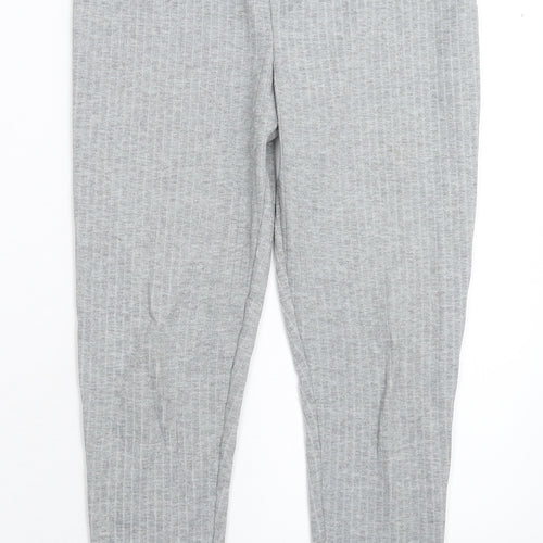 Boohoo Womens Grey   Capri Leggings Size 8 L27 in