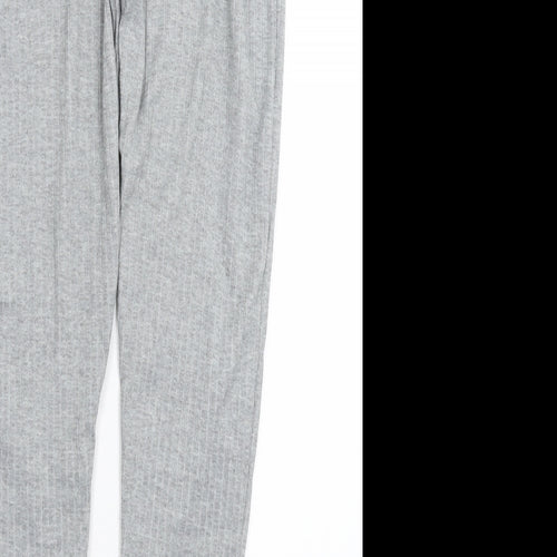 Boohoo Womens Grey   Capri Leggings Size 8 L27 in