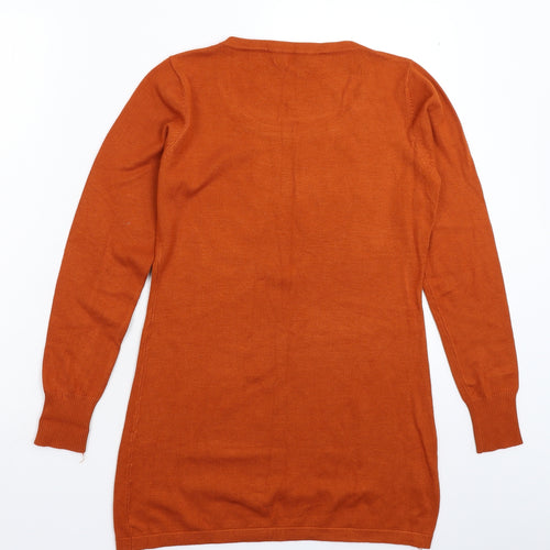 Lin Trama Womens Brown  Knit Pullover Jumper Size XL