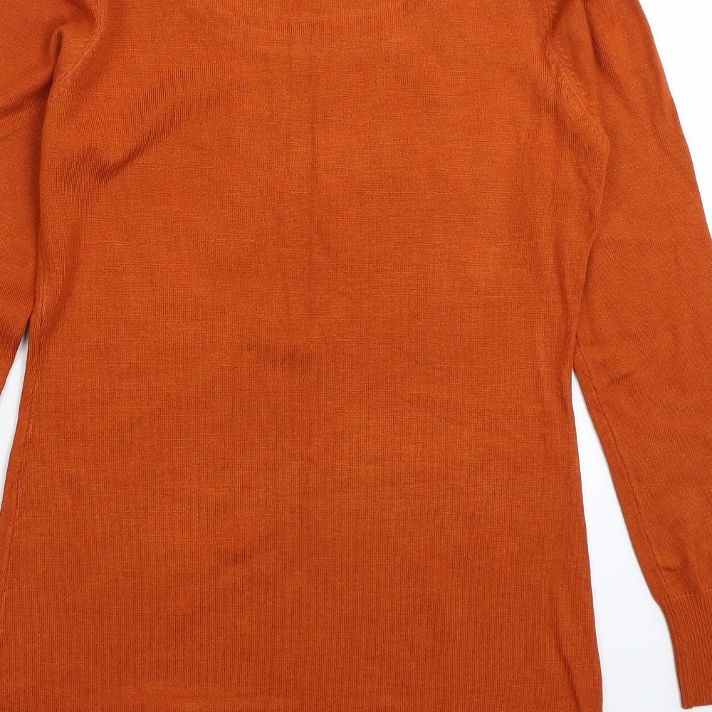 Lin Trama Womens Brown  Knit Pullover Jumper Size XL