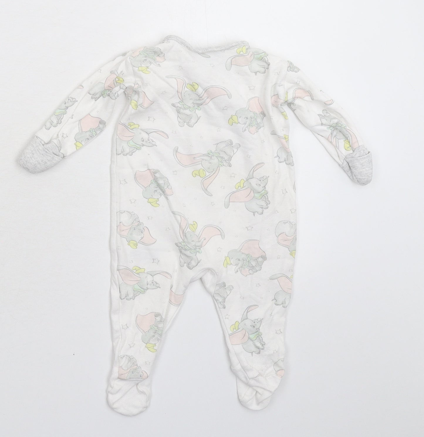 Disney Baby White   Babygrow One-Piece Size 0-3 Months  - Dumbo