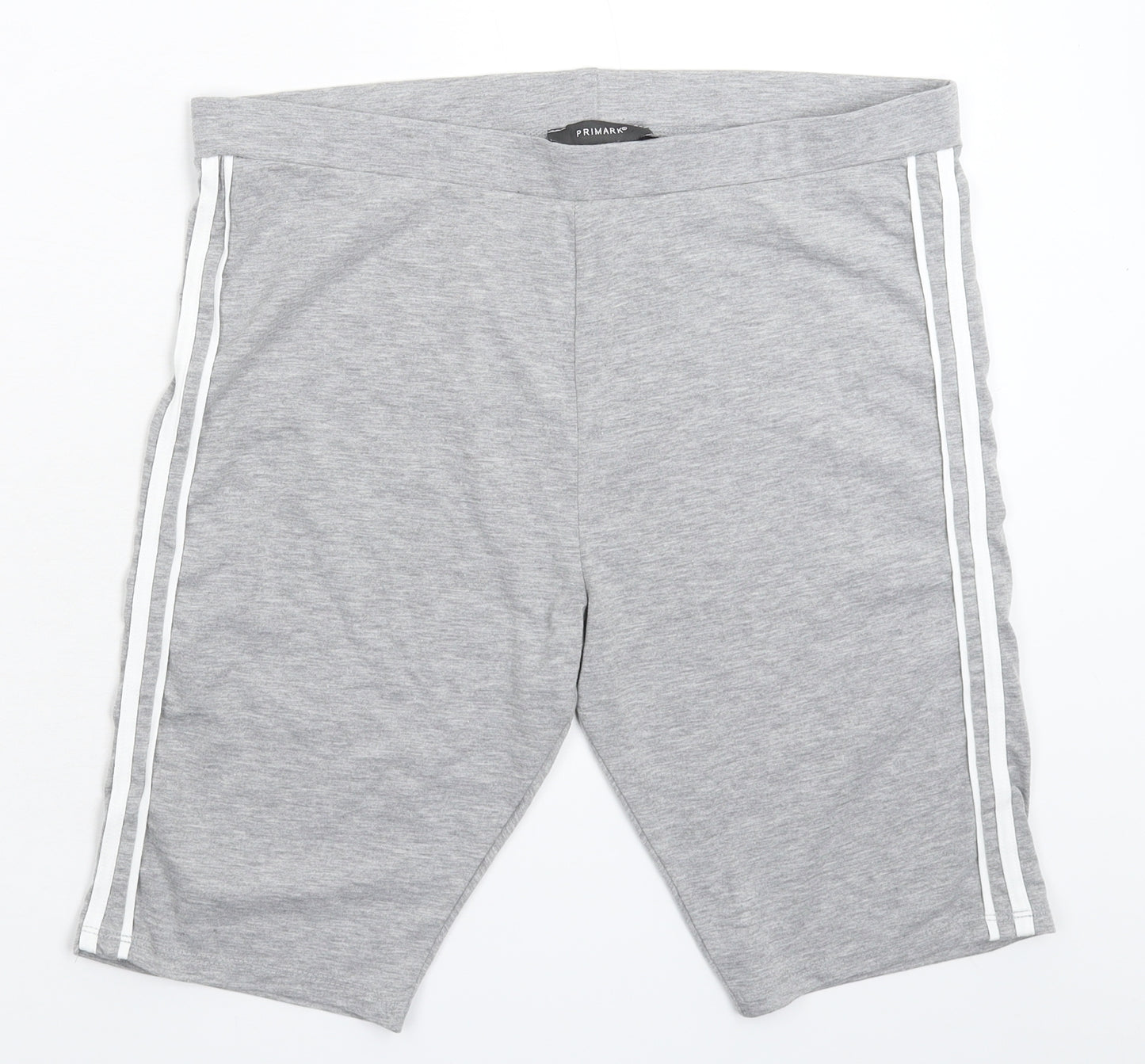 Primark Girls Grey Striped  Sweat Shorts Size 16 Years