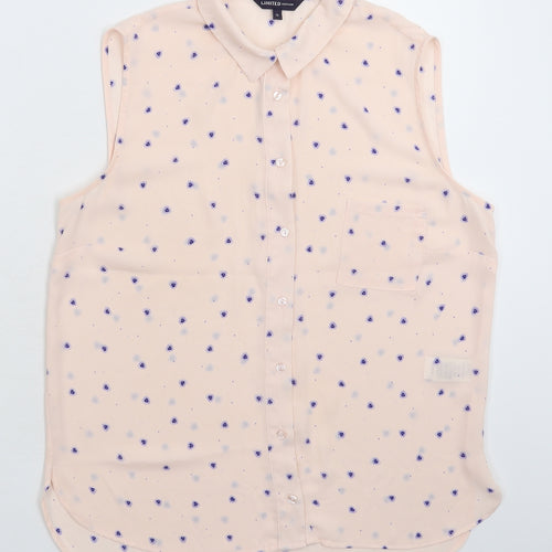 Marks and Spencer Womens Beige  Satin Basic Button-Up Size 12