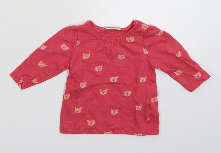 NEXT Girls Pink Basic T-Shirt Size 3-6 Months