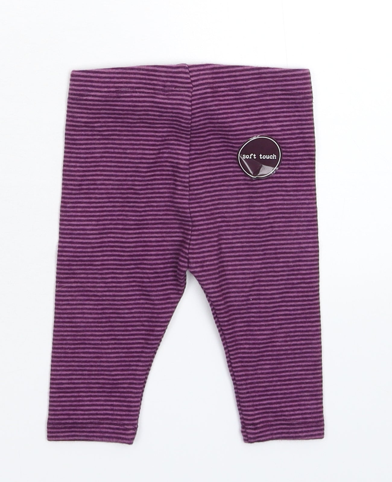 NEXT Girls Purple Striped  Capri Leggings Size 3-6 Months