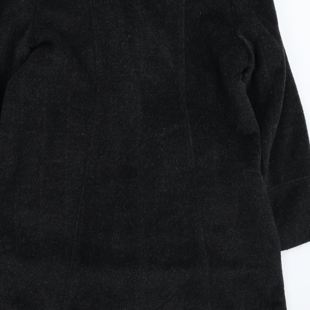 ALEX Womens Black   Overcoat Coat Size 18