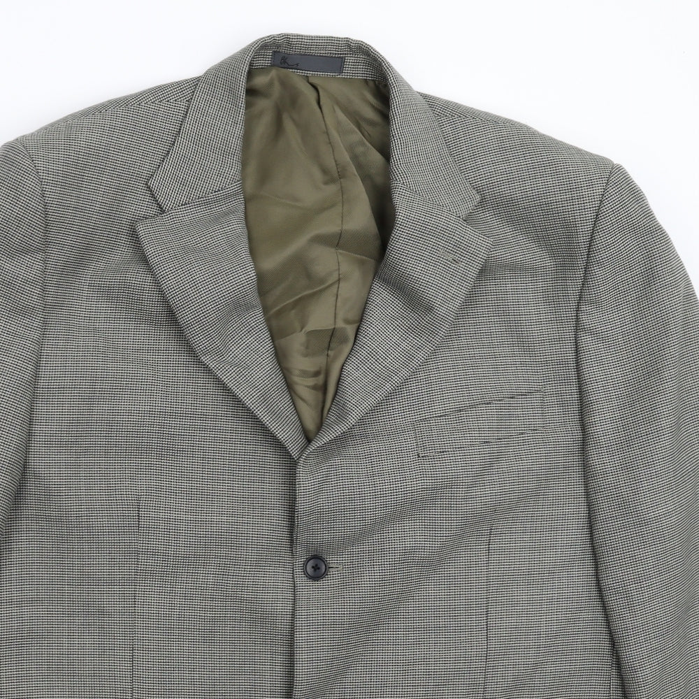 BHS Mens Grey Houndstooth  Jacket Blazer Size XL
