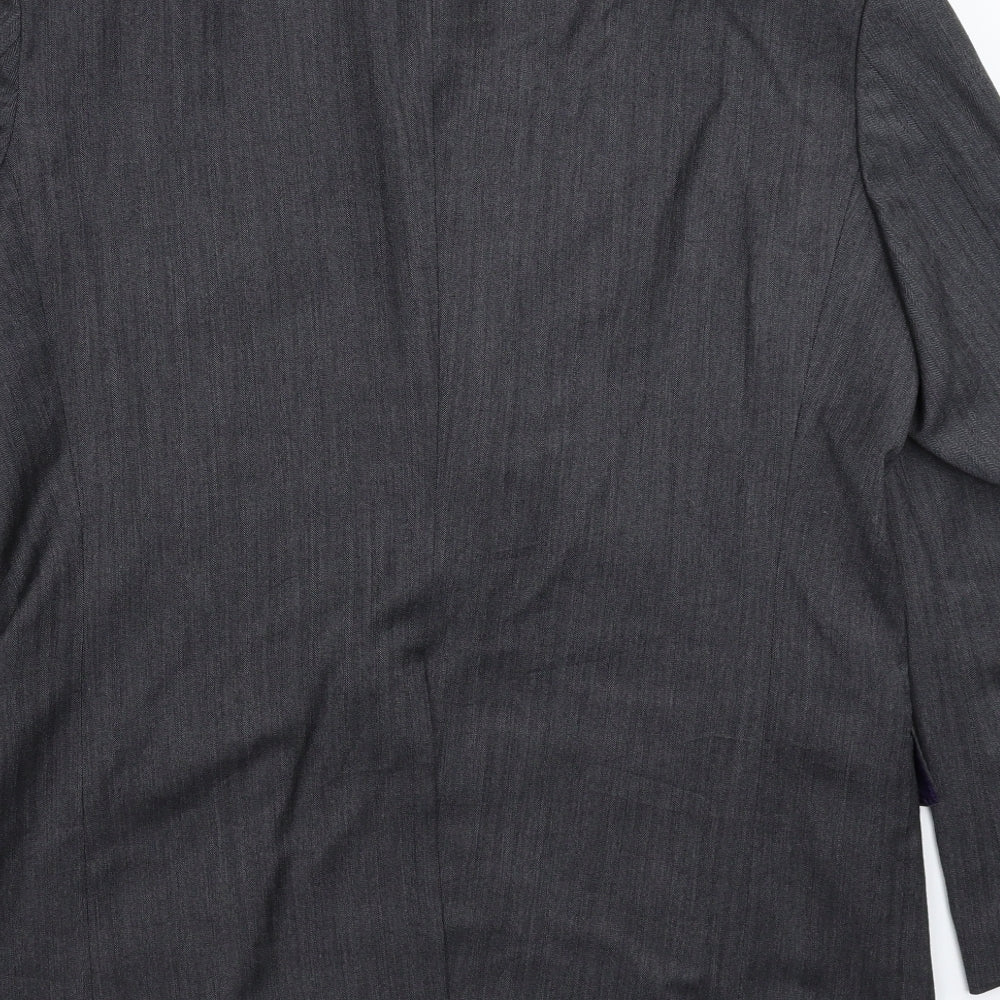 Marks and Spencer Mens Grey Striped  Jacket Suit Jacket Size 40