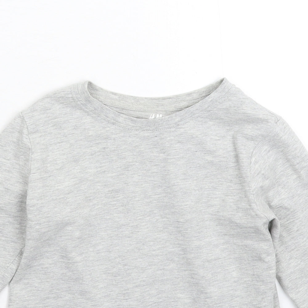 H&M Boys Grey   Basic T-Shirt Size 6-7 Years