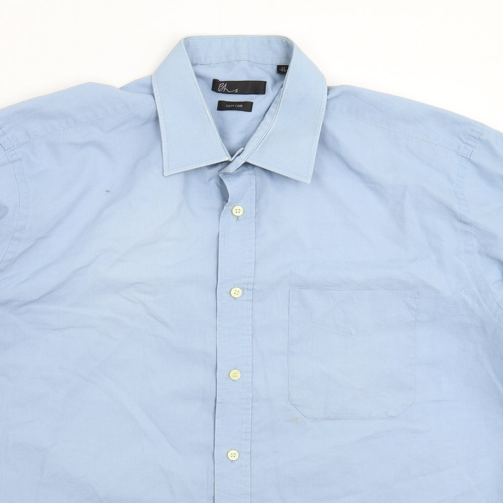 BHS Mens Blue    Dress Shirt Size 17