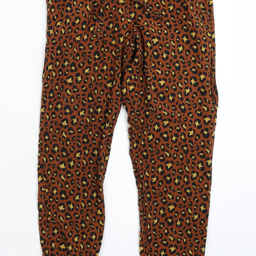 Primark Womens Multicoloured Animal Print  Trousers  Size 8 L25 in