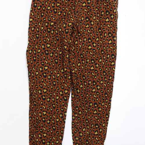 Primark Womens Multicoloured Animal Print  Trousers  Size 8 L25 in