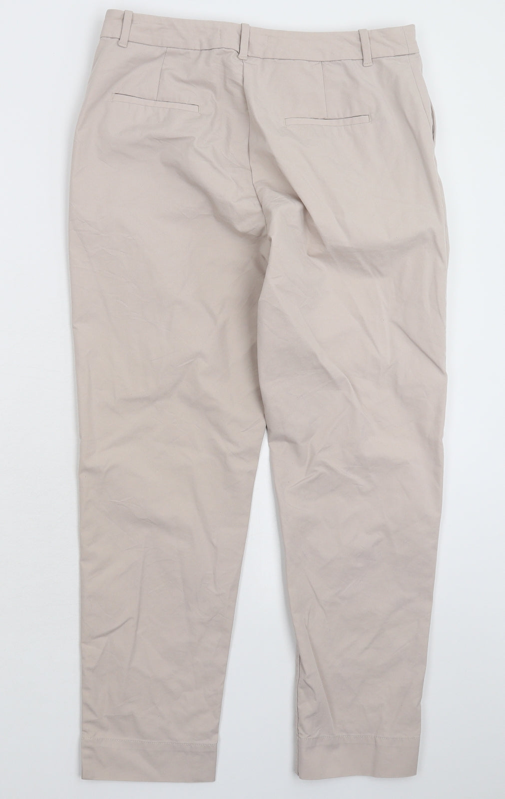 Marks and Spencer Womens Grey   Chino Trousers Size 10 L26 in