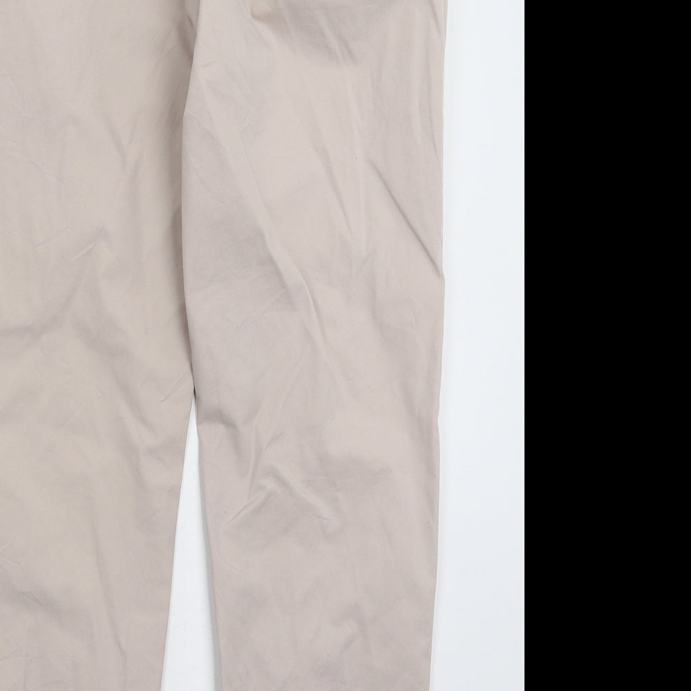 Marks and Spencer Womens Grey   Chino Trousers Size 10 L26 in