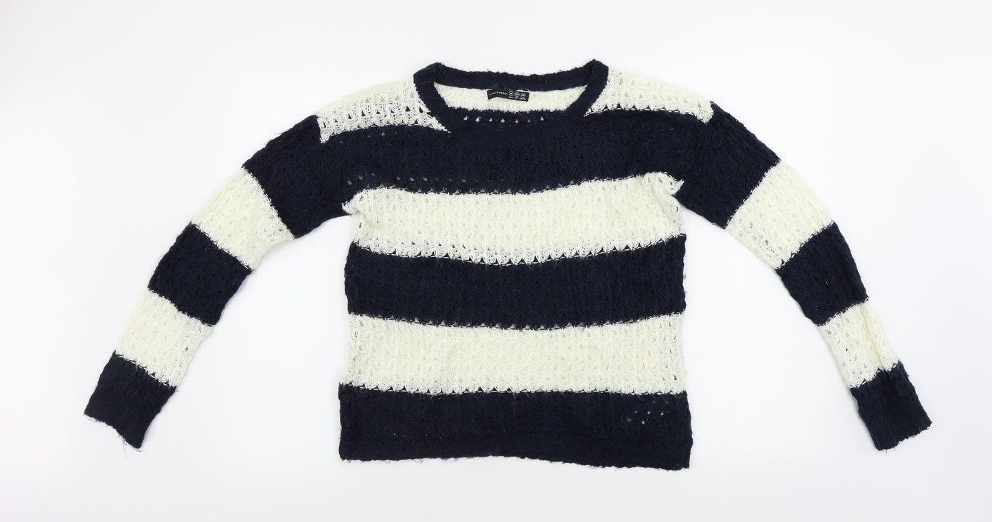Atmosphere  Womens Beige Striped  Pullover Jumper Size 10
