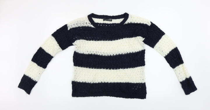 Atmosphere  Womens Beige Striped  Pullover Jumper Size 10