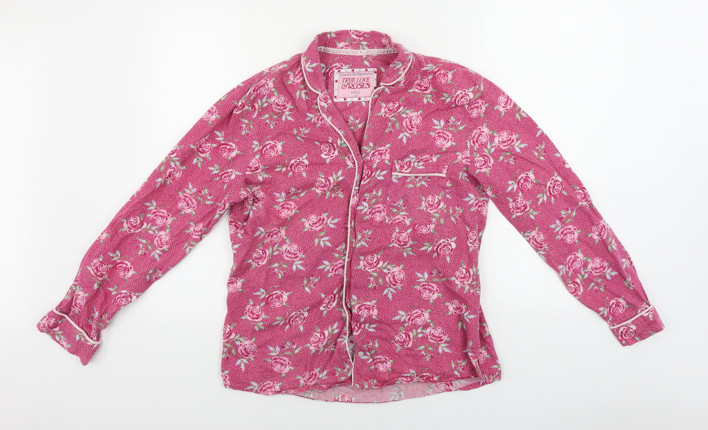 Marks and Spencer  Womens Pink Floral  Top Pyjama Top Size 12
