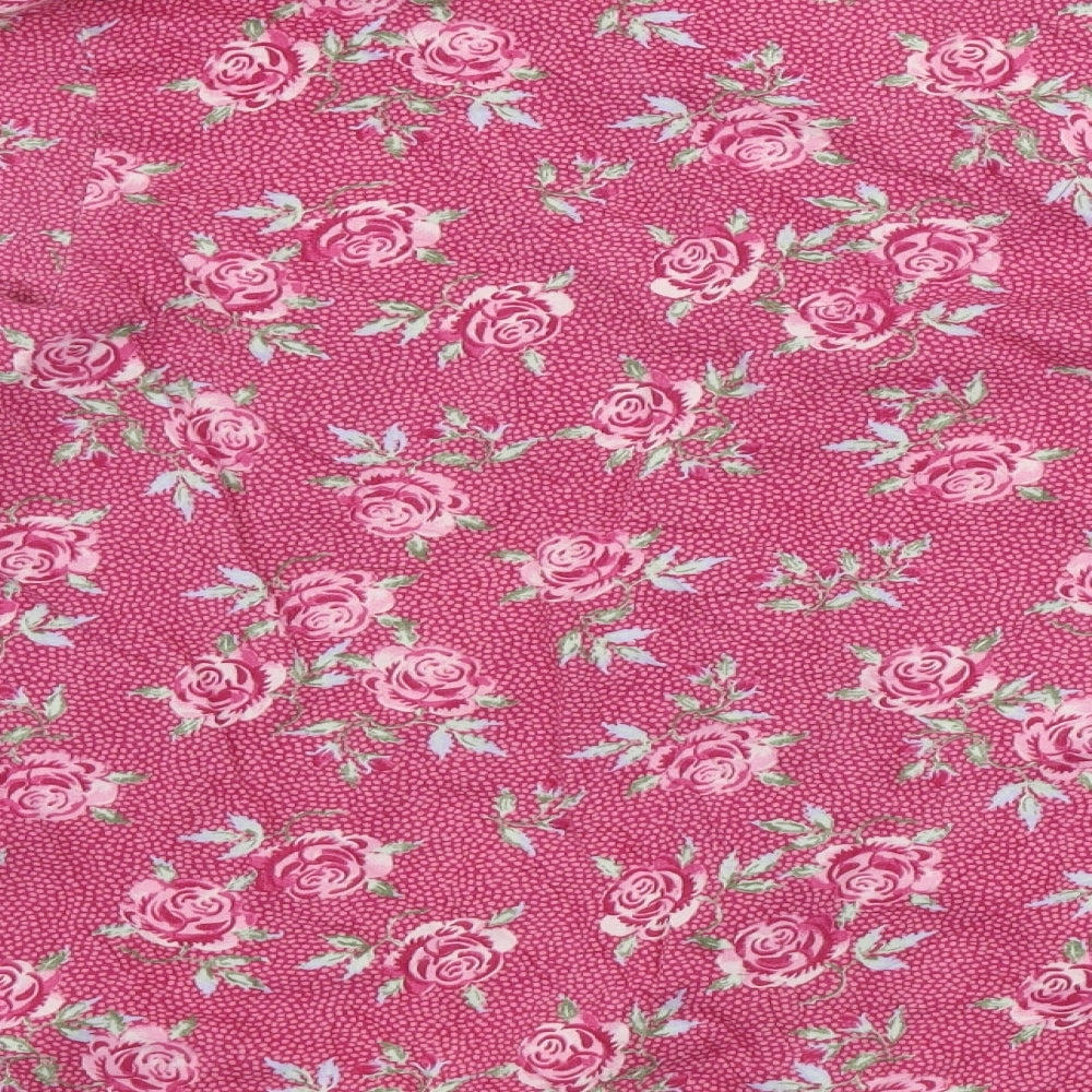Marks and Spencer  Womens Pink Floral  Top Pyjama Top Size 12