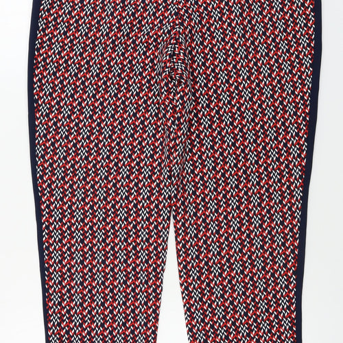 Autograph  Womens Red Geometric  Trousers  Size 16 L29 in