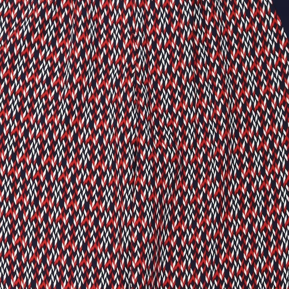 Autograph  Womens Red Geometric  Trousers  Size 16 L29 in