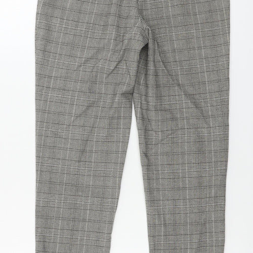 H&M  Womens Grey Check  Trousers  Size 6 L24 in