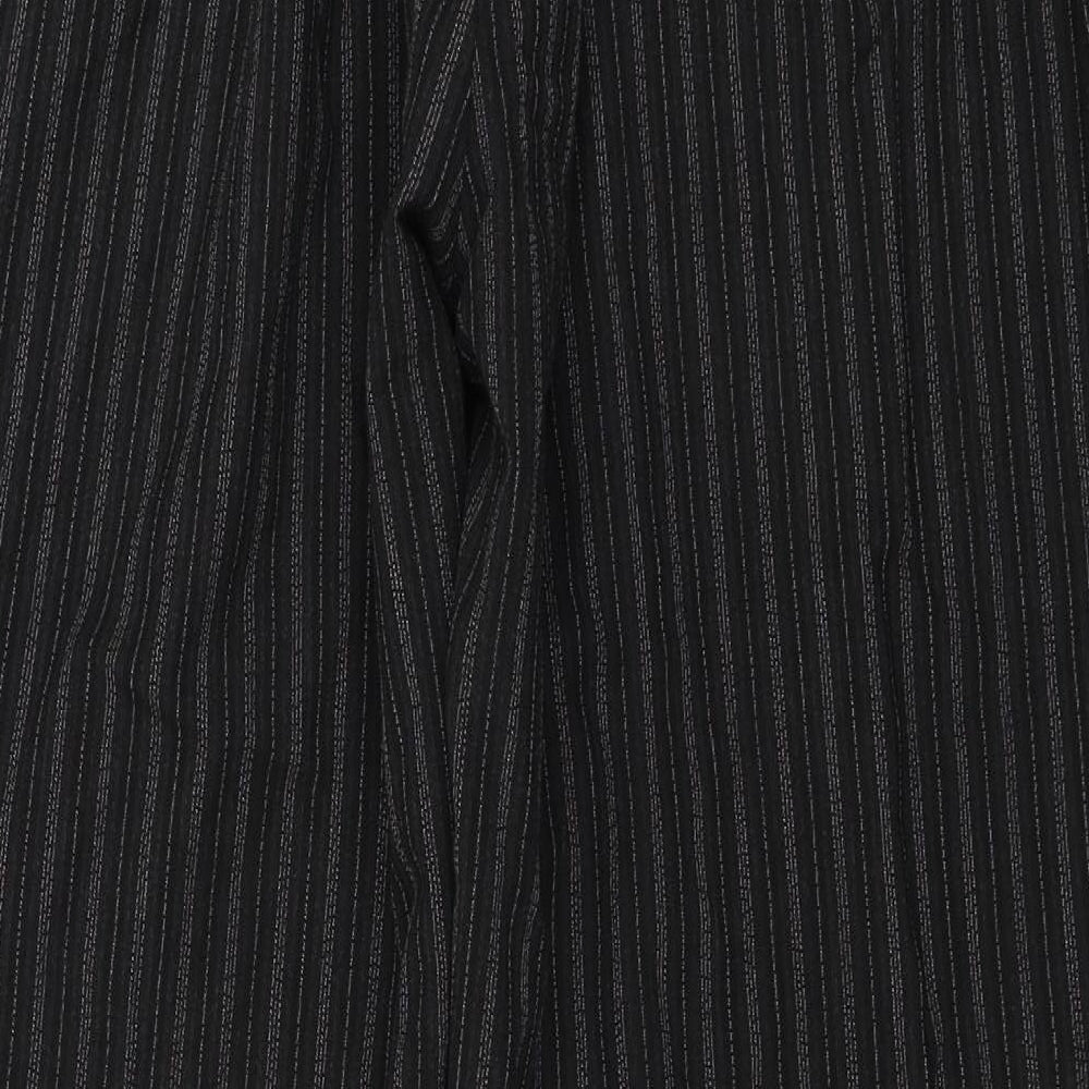 essence  Womens Black Striped  Trousers  Size 24 L25 in