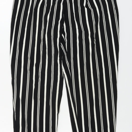 Monki Womens Black Striped  Trousers  Size 8 L27 in