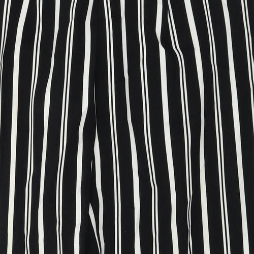 Monki Womens Black Striped  Trousers  Size 8 L27 in