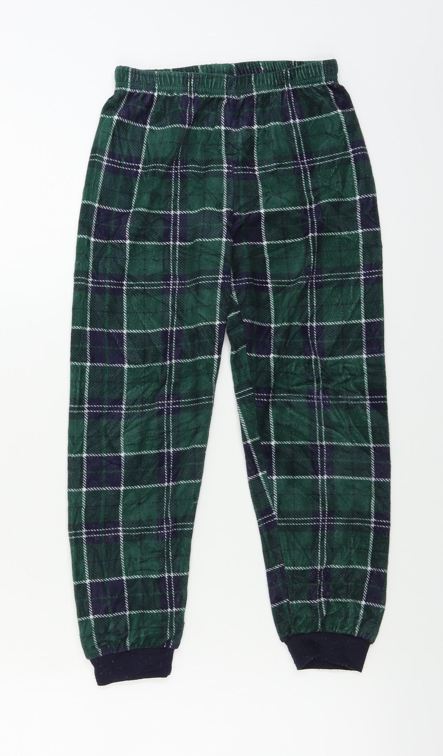 Primark  Boys Green Check  Sweatpants Trousers Size 7-8 Years