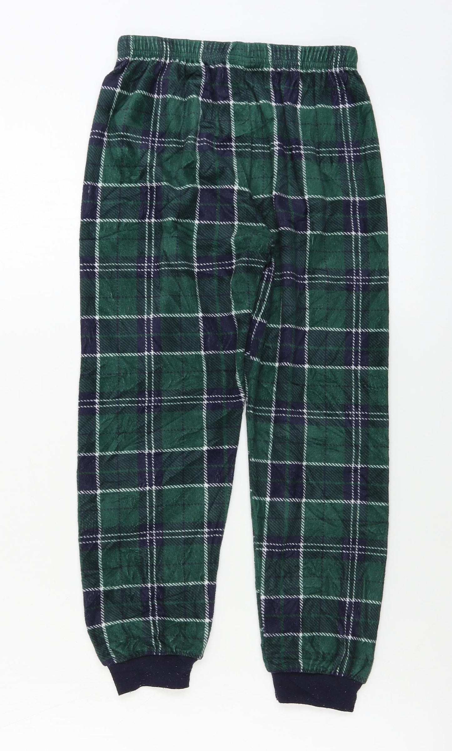 Primark  Boys Green Check  Sweatpants Trousers Size 7-8 Years