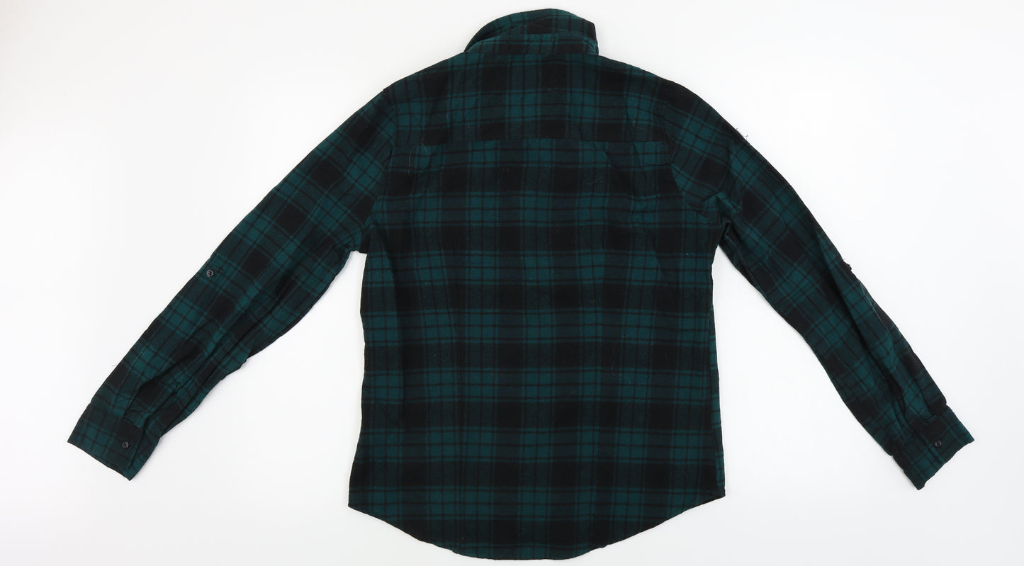 Primark  Womens Green Check  Basic Button-Up Size 10