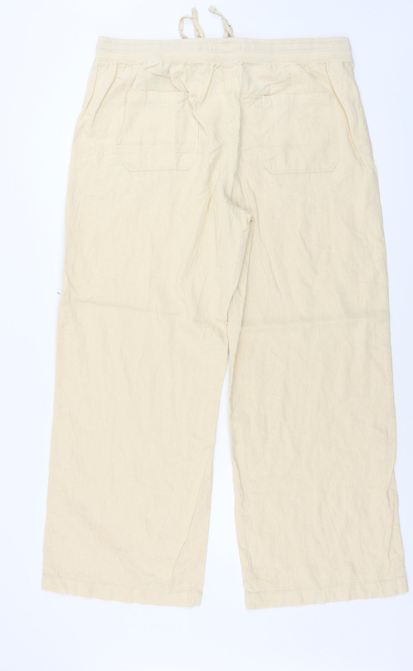 Marks and Spencer  Womens Beige   Trousers  Size 18 L28 in
