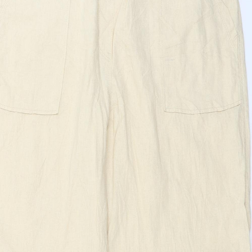 Marks and Spencer  Womens Beige   Trousers  Size 18 L28 in