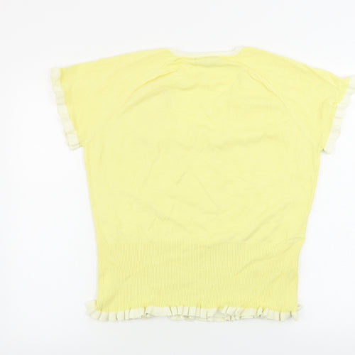 NEXT  Womens Yellow Herringbone  Pullover Jumper Size 18