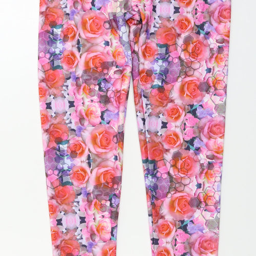 Kisaiya  Womens Multicoloured Floral  Jegging Leggings Size M L24 in