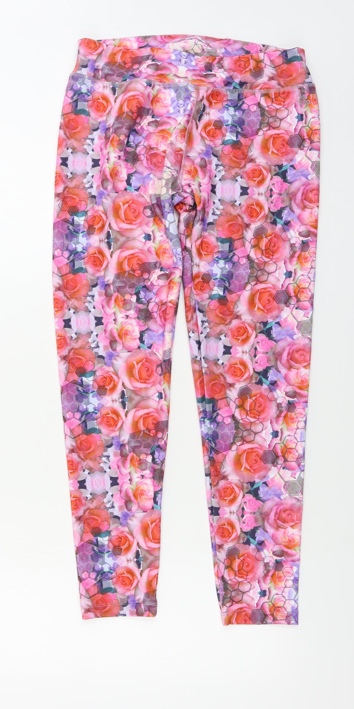 Kisaiya Womens Multicoloured Floral Jegging Leggings Size M L24 in