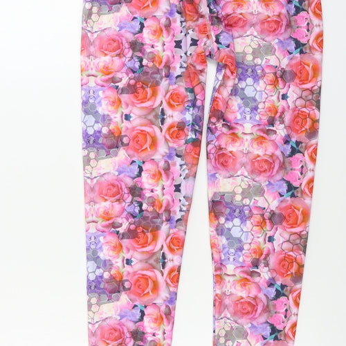 Kisaiya  Womens Multicoloured Floral  Jegging Leggings Size M L24 in