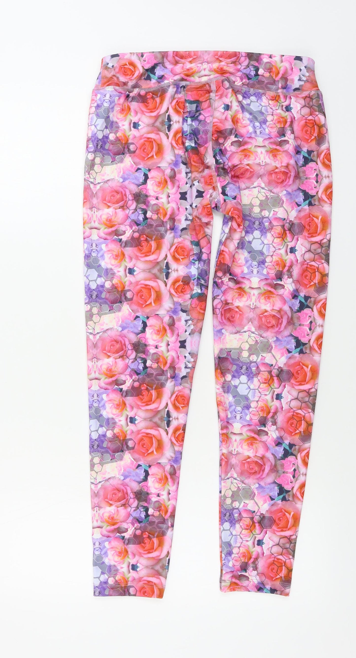 Kisaiya  Womens Multicoloured Floral  Jegging Leggings Size M L24 in