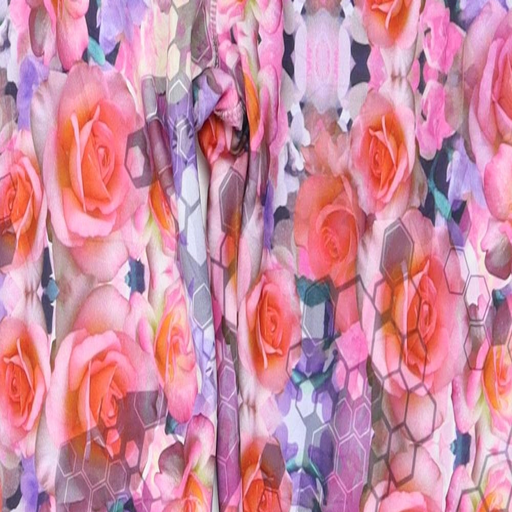 Kisaiya  Womens Multicoloured Floral  Jegging Leggings Size M L24 in