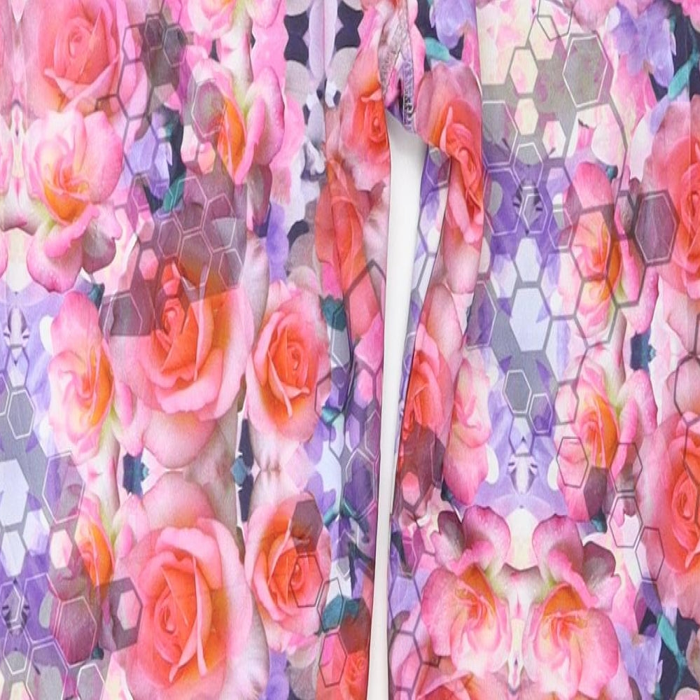 Kisaiya  Womens Multicoloured Floral  Jegging Leggings Size M L24 in
