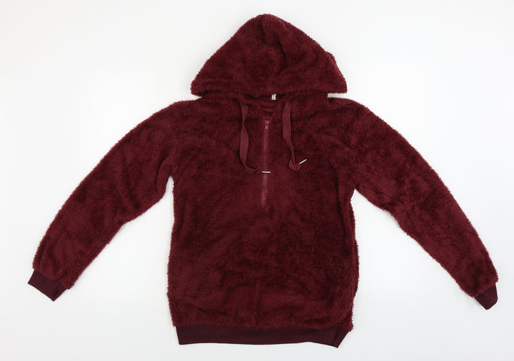 Preworn  Womens Red   Henley Hoodie Size M