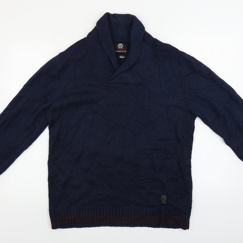 Ambrose Mens Blue   Pullover Jumper Size L