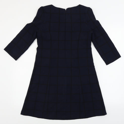 TRAFALUC  Womens Blue Check  A-Line  Size S