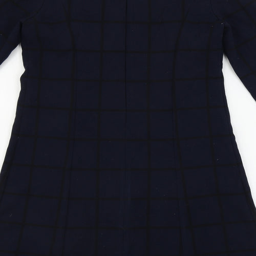 TRAFALUC  Womens Blue Check  A-Line  Size S