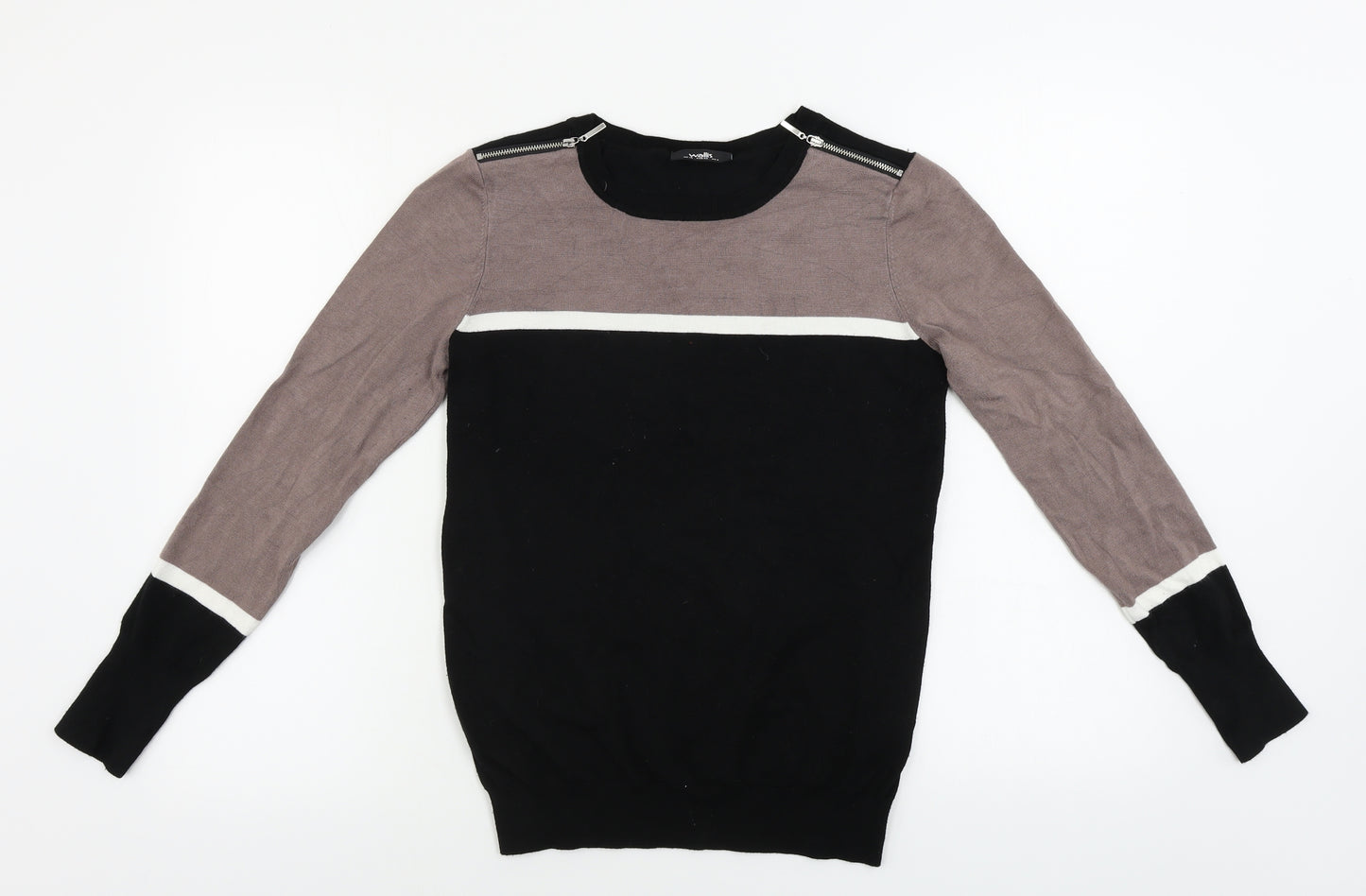 Wallis  Womens Black   Pullover Jumper Size 10