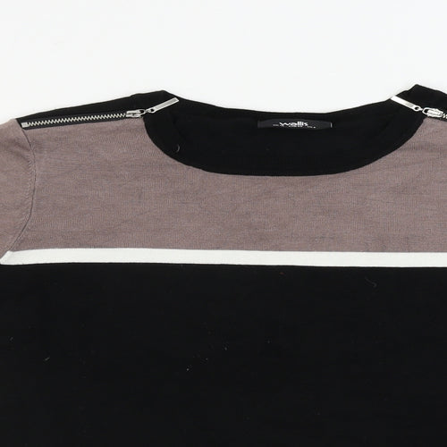 Wallis  Womens Black   Pullover Jumper Size 10