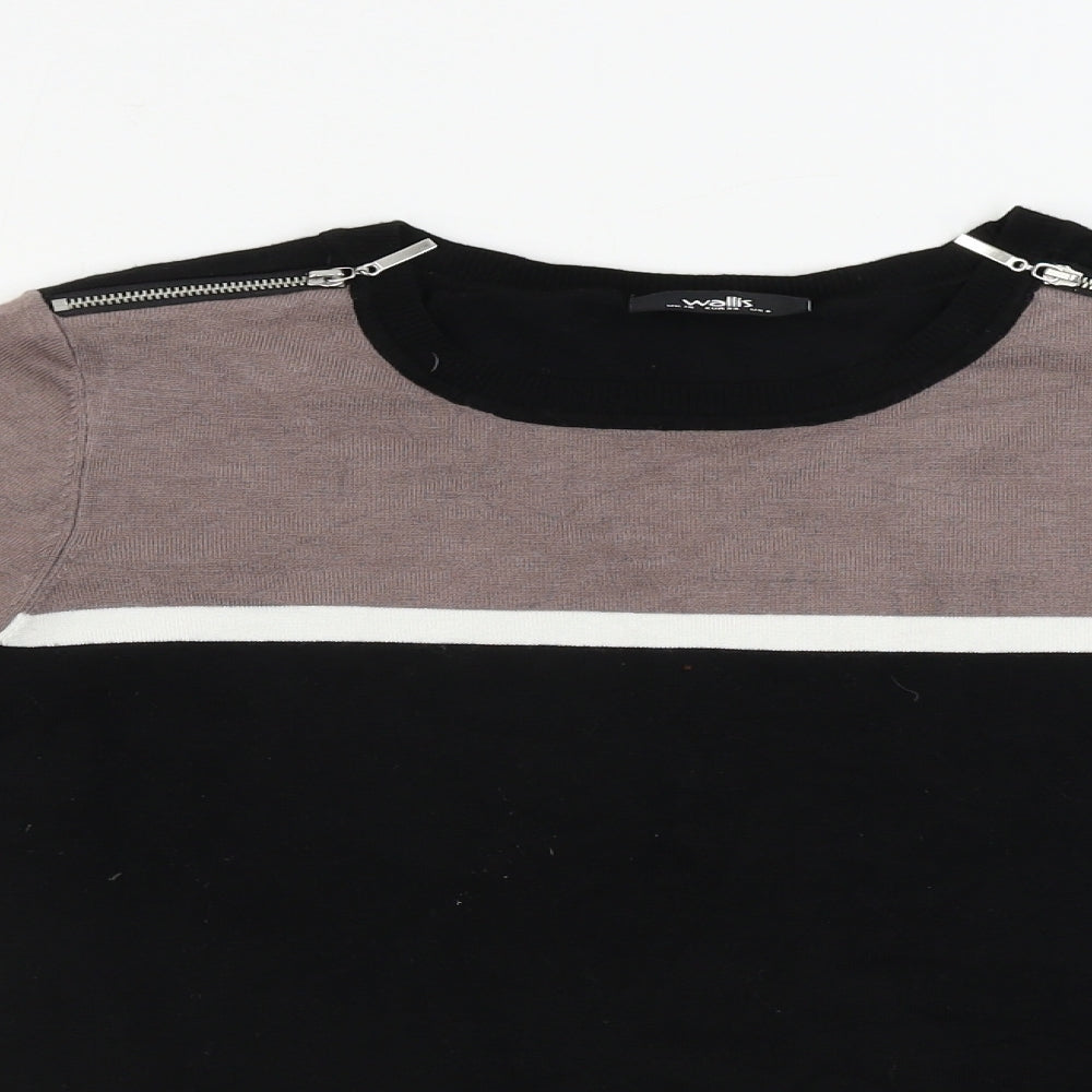 Wallis  Womens Black   Pullover Jumper Size 10