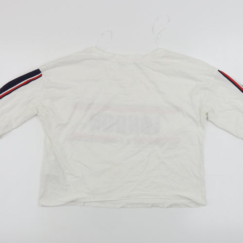 H&M  Girls White   Basic T-Shirt Size 14 Years